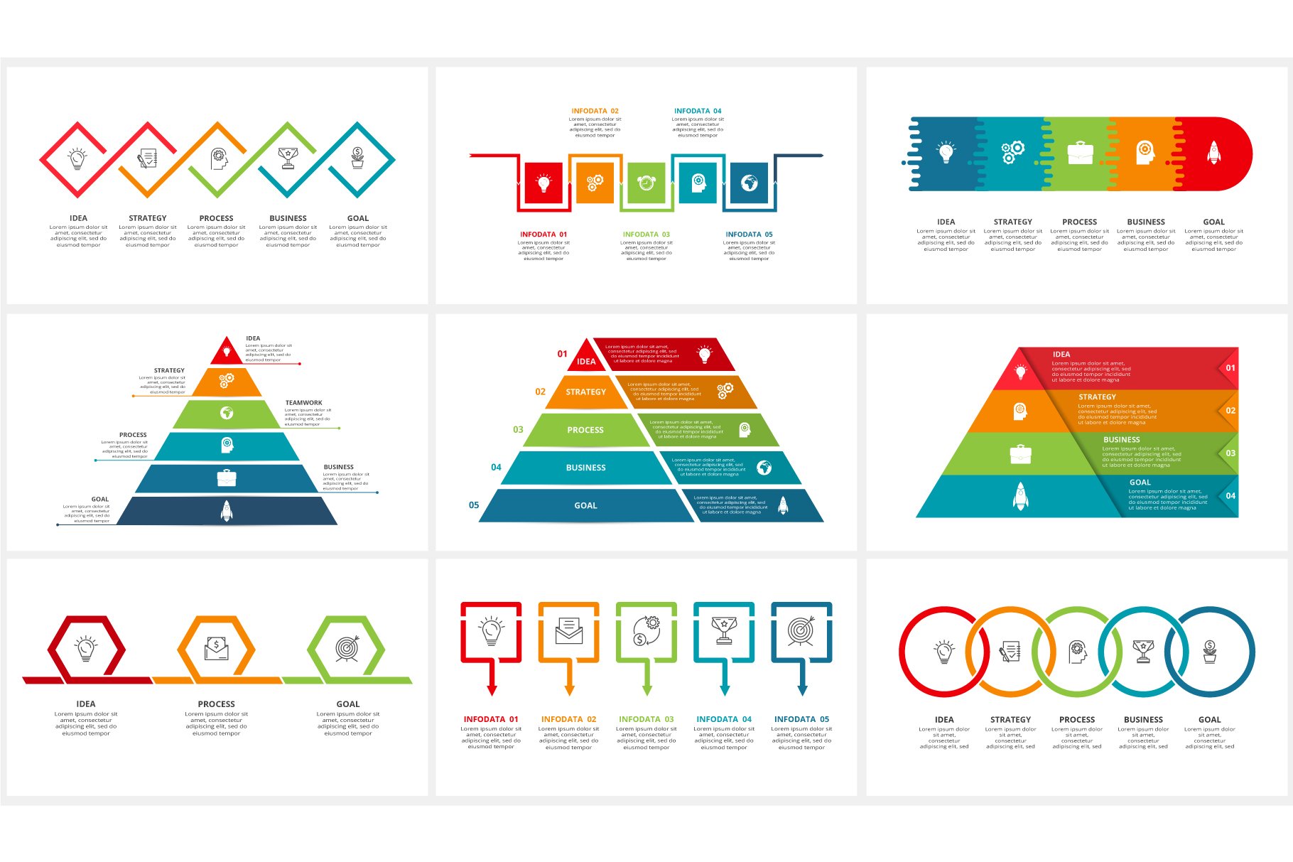 abstract animated infographics slides