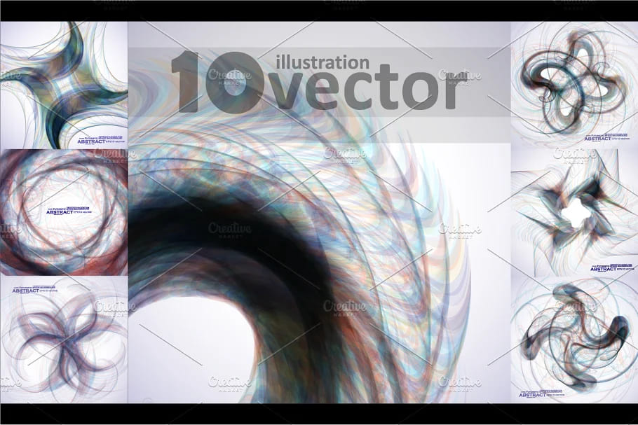 abstract fractal backgrounds illustrations.