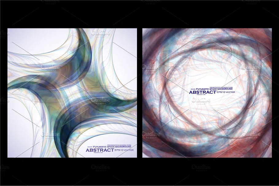 abstract fractal backgrounds vector illustrations.