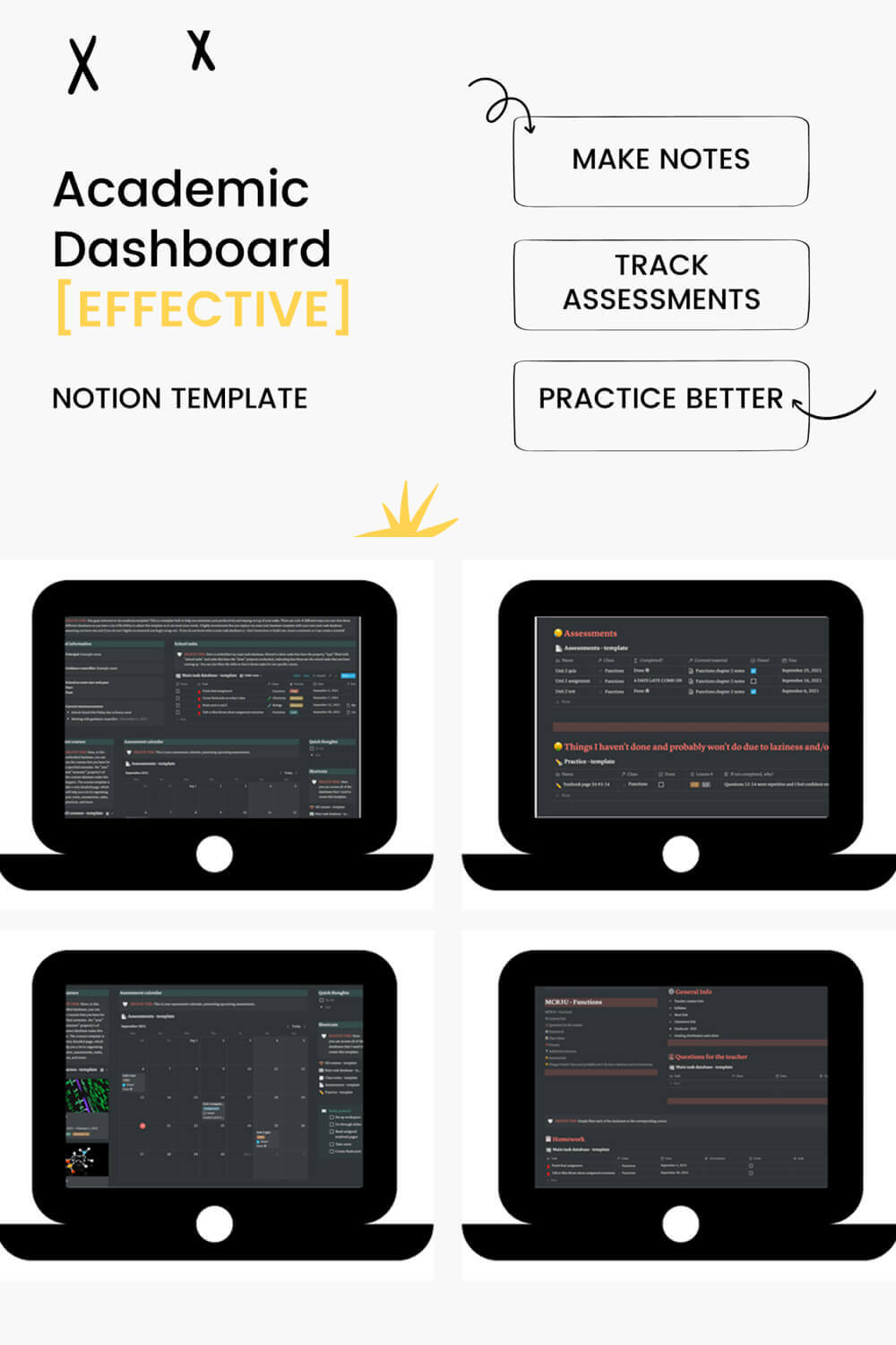 Notion Template Academic Dashboard.