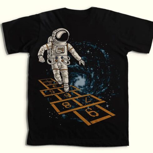 amazing astronaut design bundle,playing astronaut t-shirt mockup.