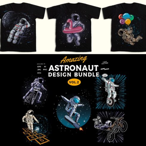 Amazing Astronaut Design Bundle cover image.