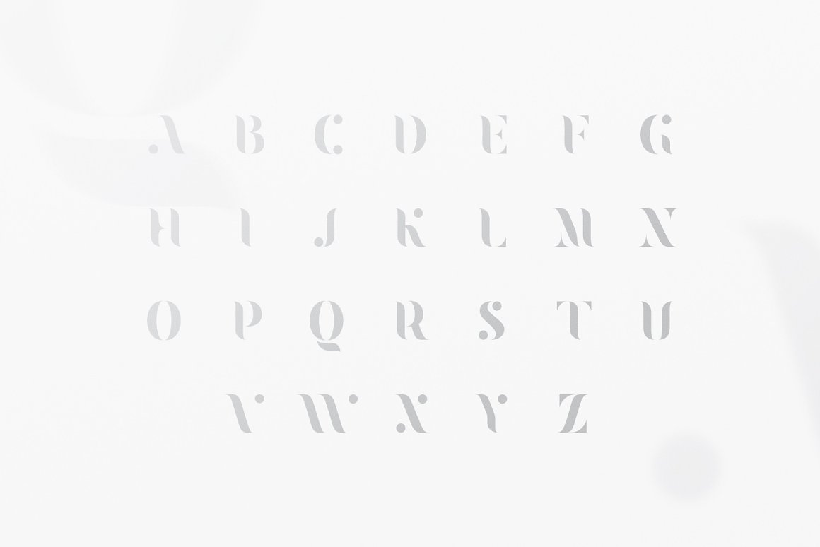 Great preview of the alphabet in font style.