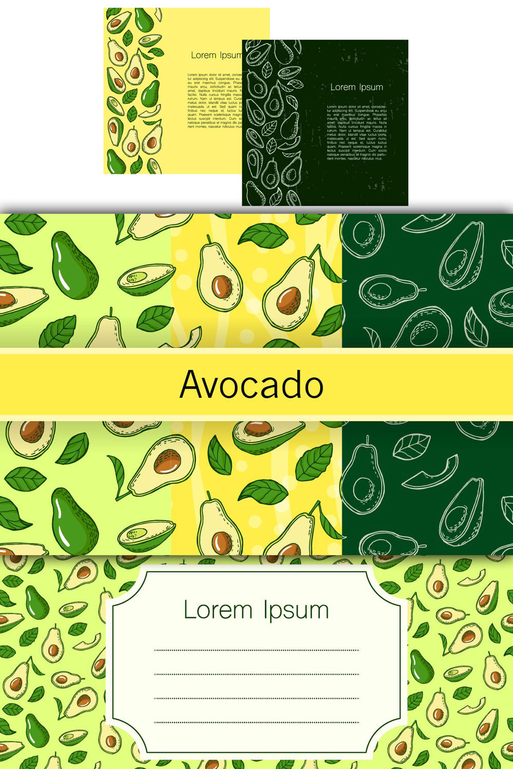 Avocado Patterns pinterest image.