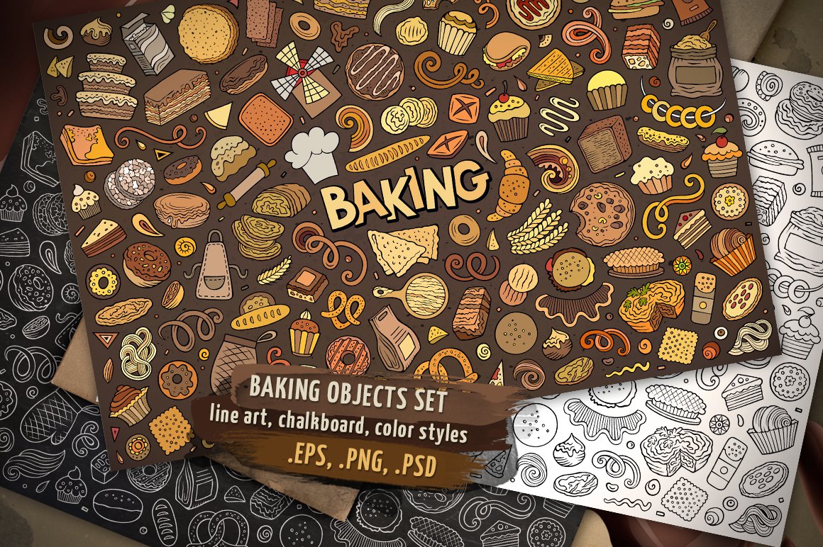 Baking and images on the theme.