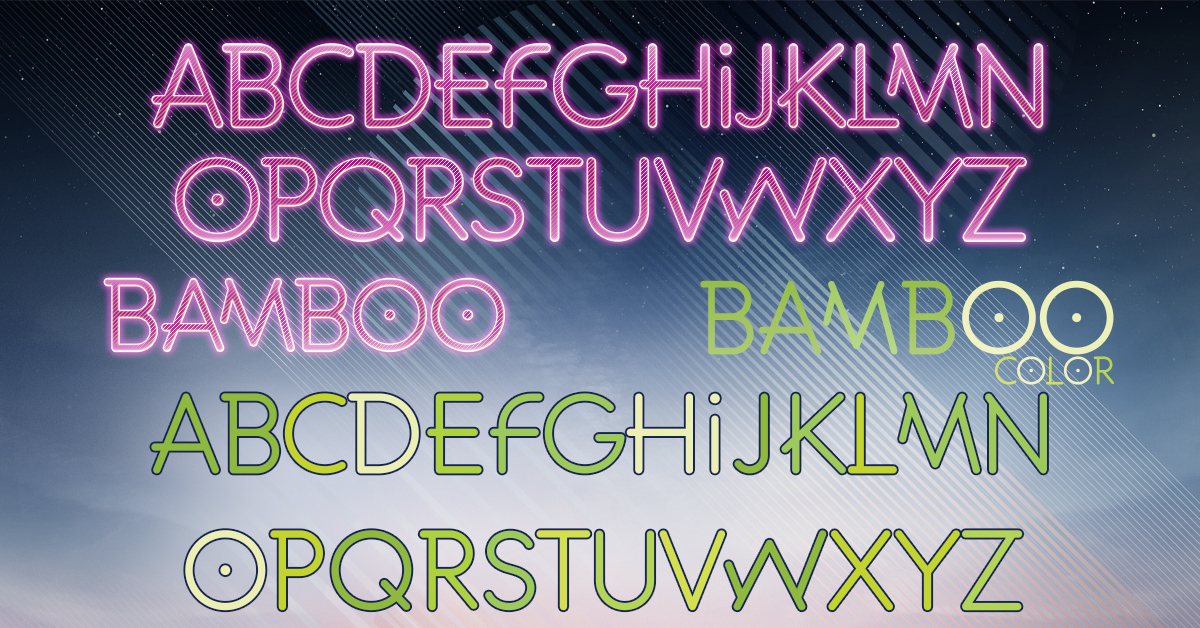 Bamboo font for facebook.