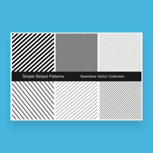 black and white striped seamless patterns cover image.