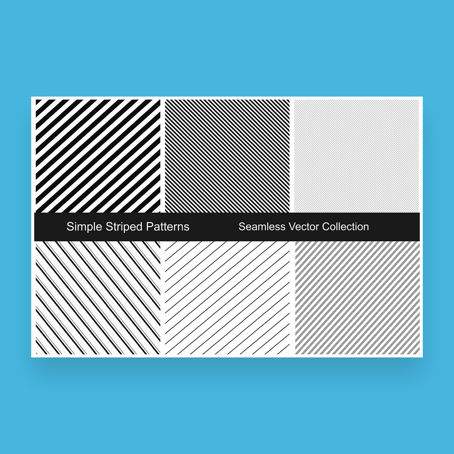black and white striped seamless patterns cover image.
