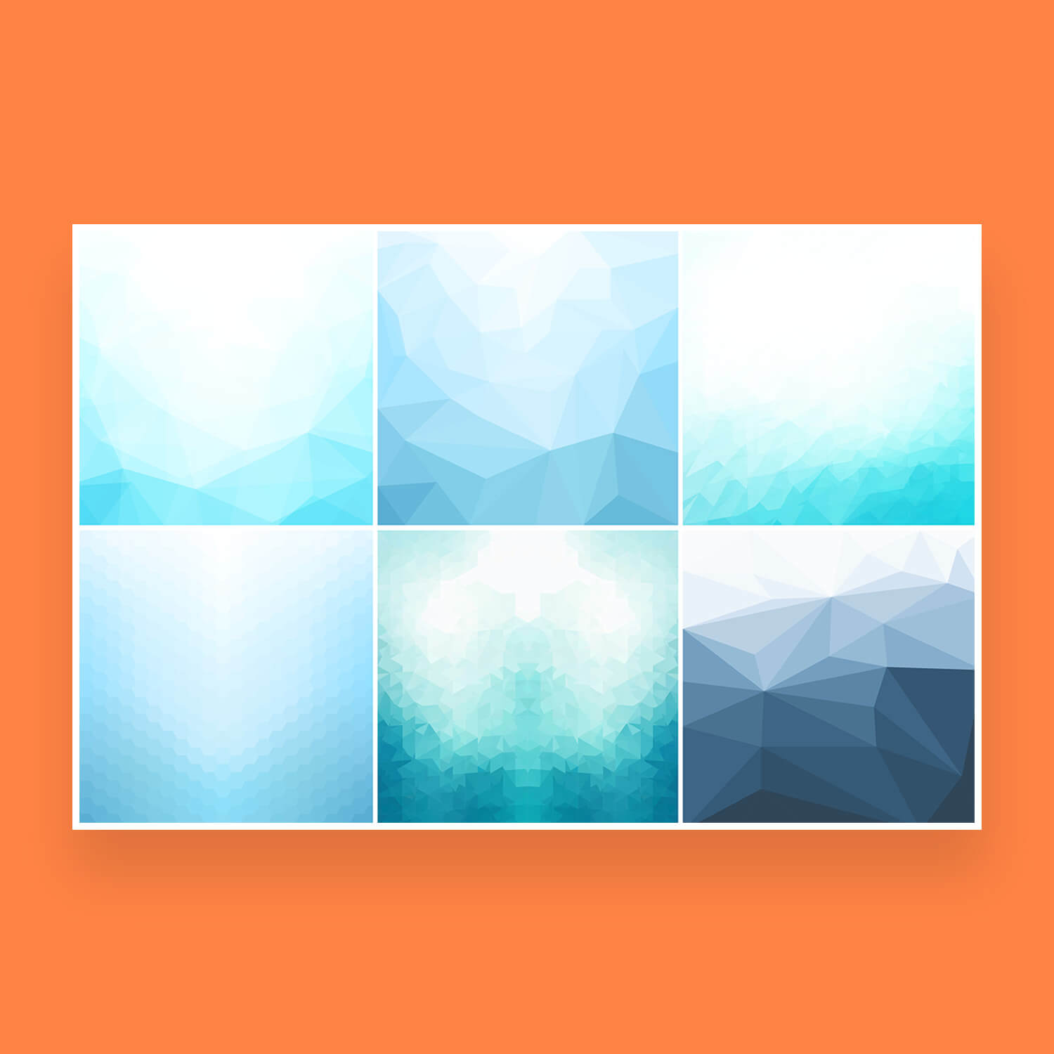 blue abstract geometric backgrounds cover image.