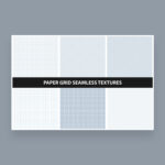 blue paper grid patterns seamless collection cover image.