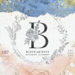 blush navy. blooming alphabet cover image.