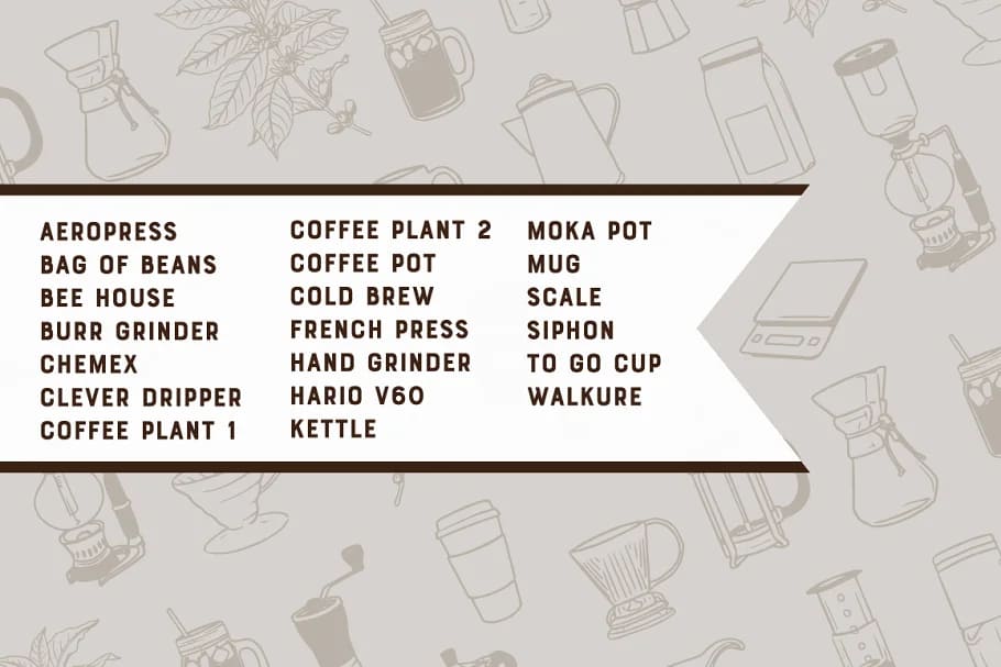brew 20 coffee vectors graphics.
