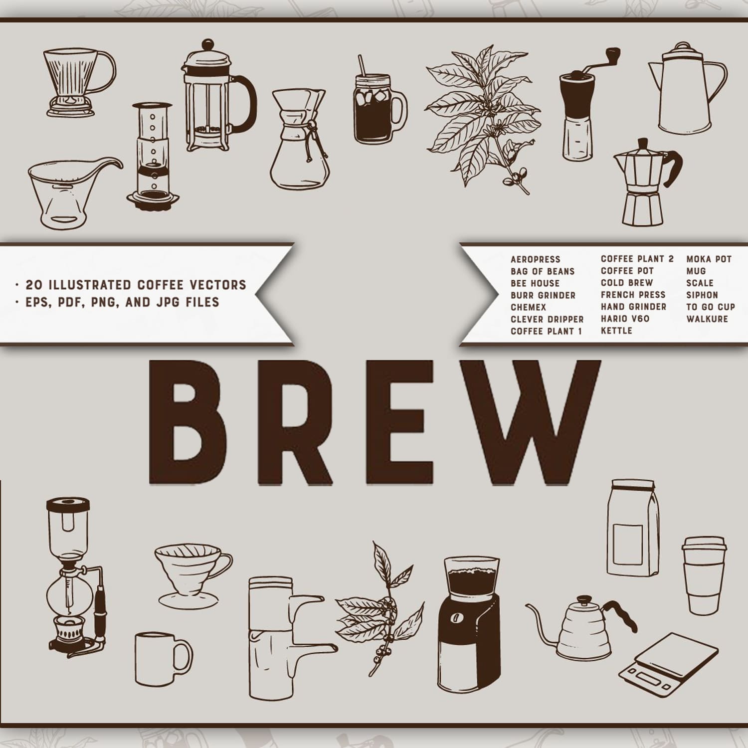 brew 20 coffee vectors design.