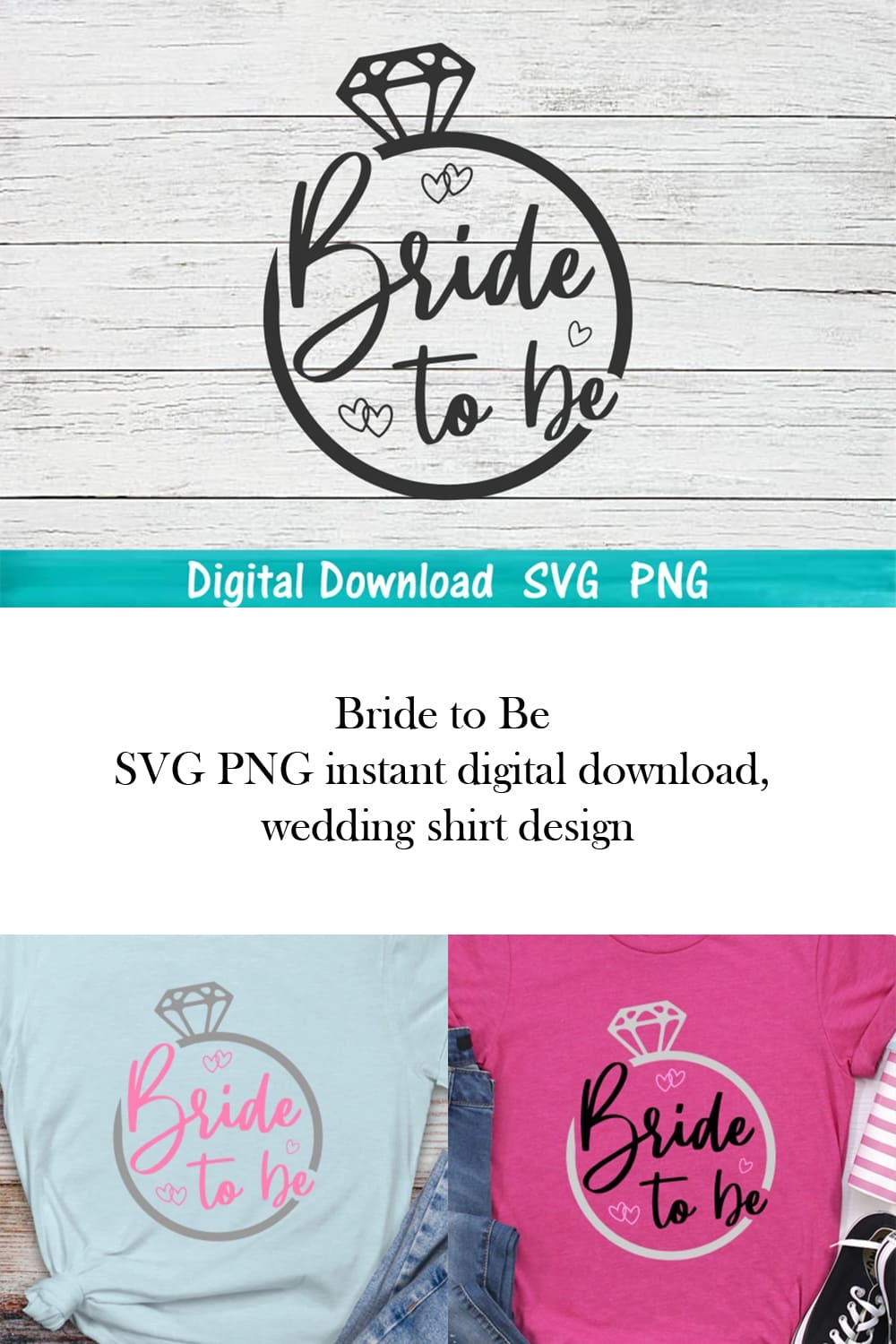 Bride SVG Instant Digital Download pinterest image.