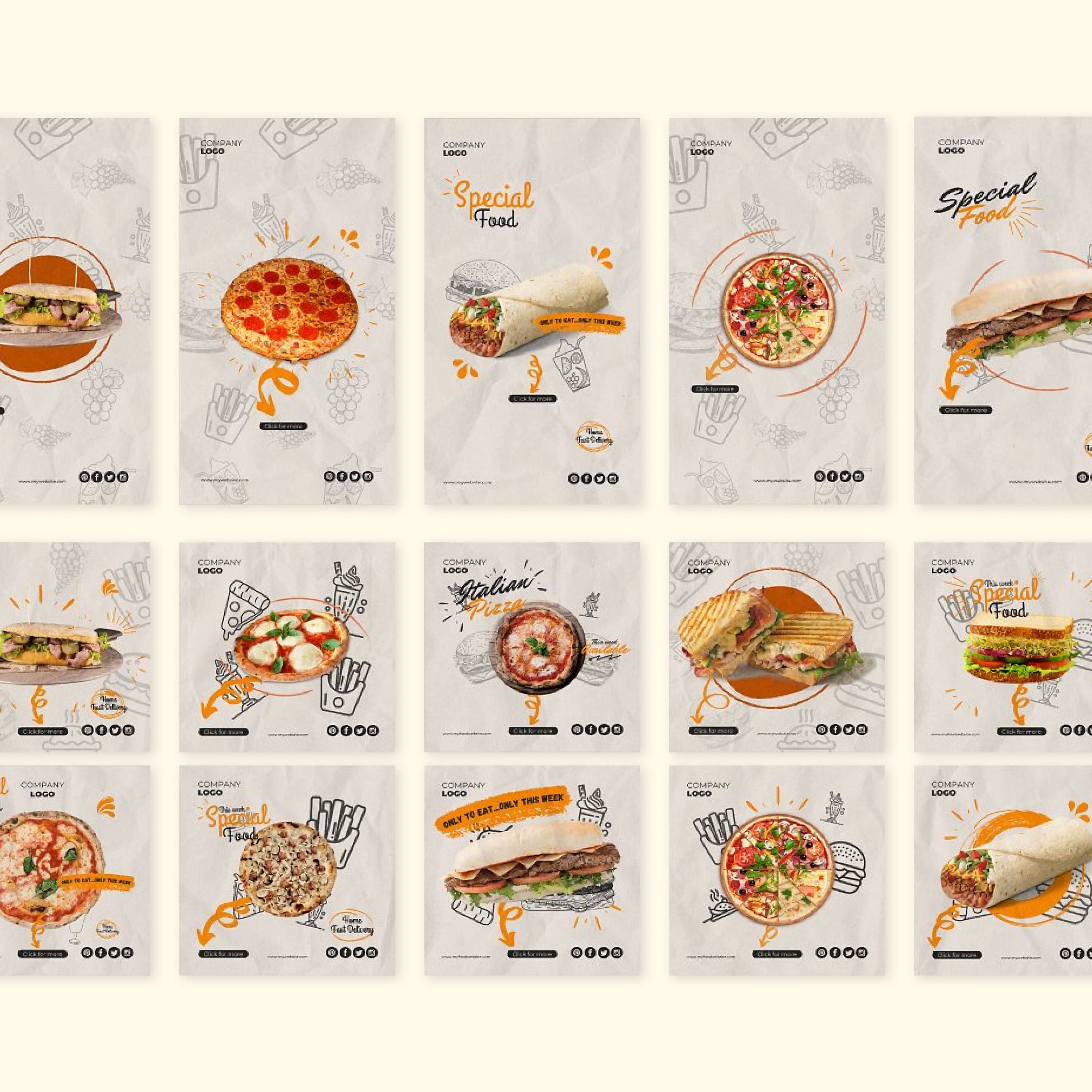 Canva Food Instagram Template Kit 1500x1500 2.