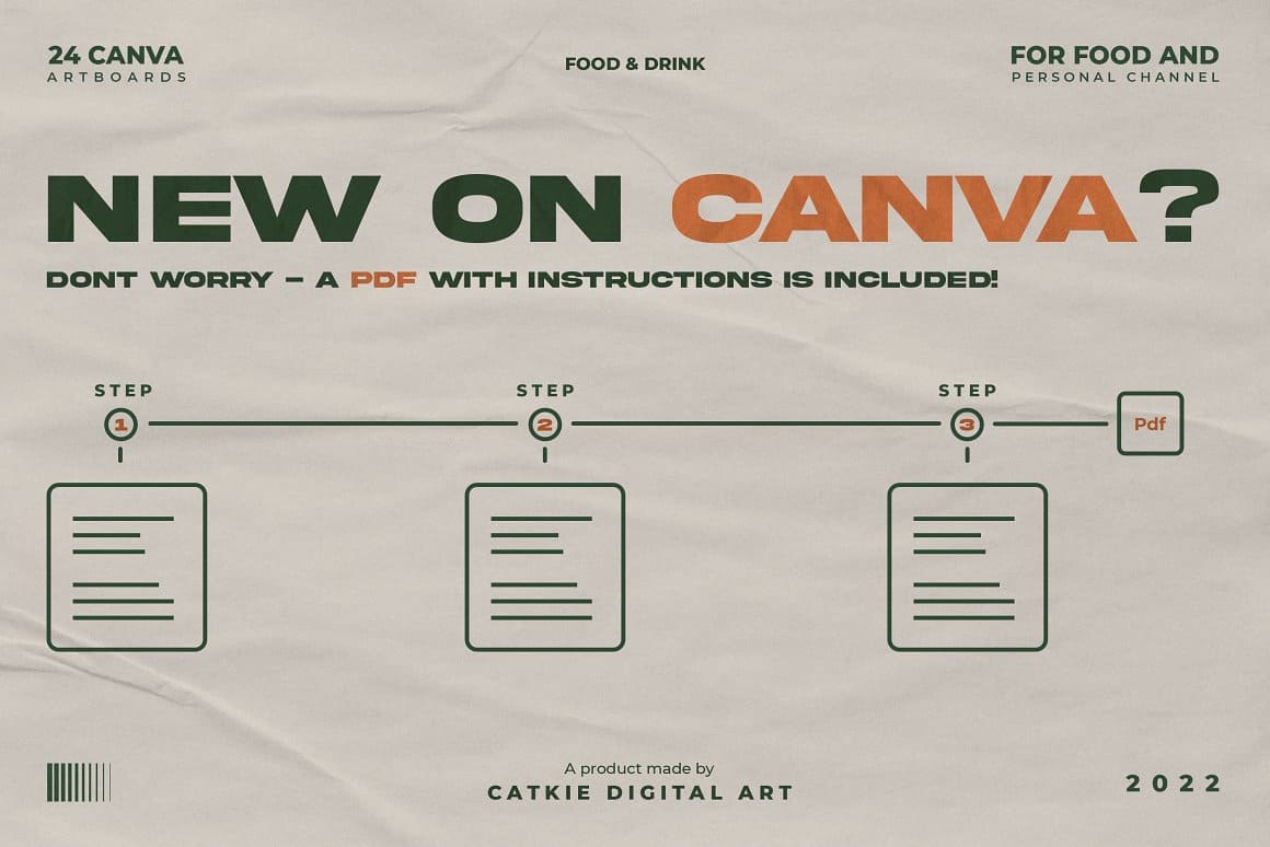 Canva Food Instagram Template Kit Preview 4.
