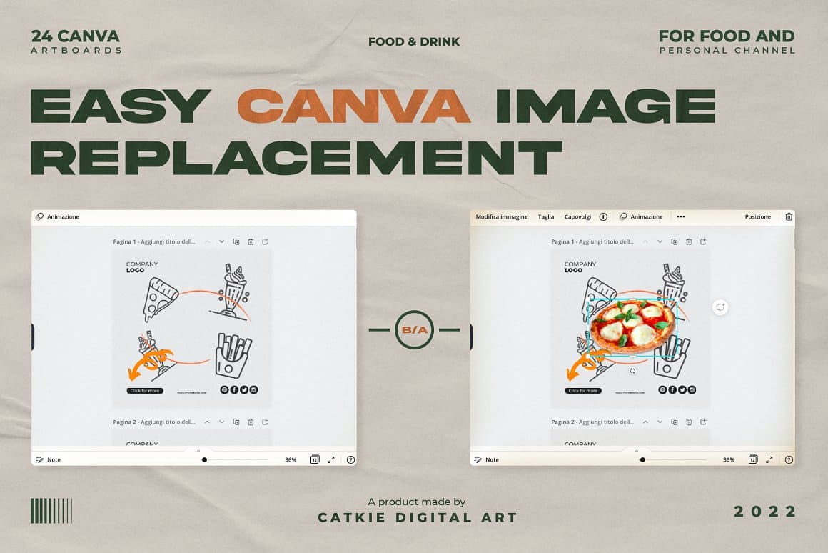 Canva Food Instagram Template Kit Preview 5.