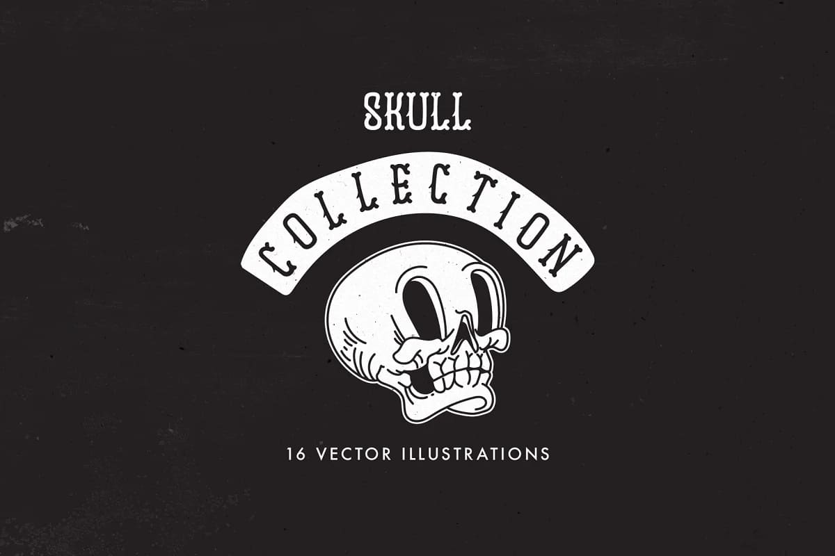 cartoon skulls illustrations.