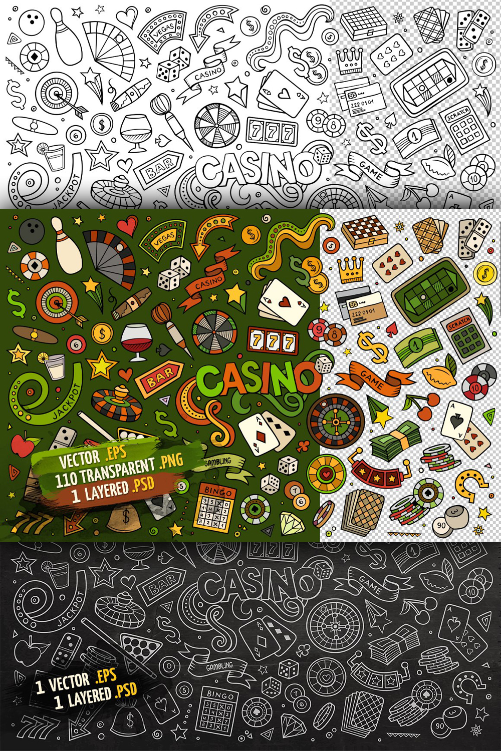 Casino objects symbols pinterest.