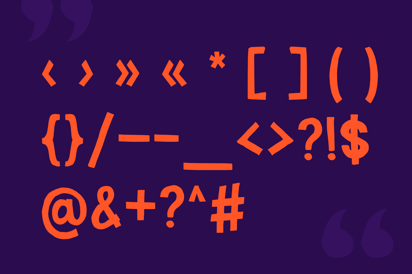 Preview of characters in font style on a purple background.