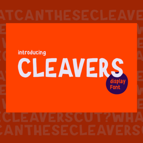 cleavers font cover image.
