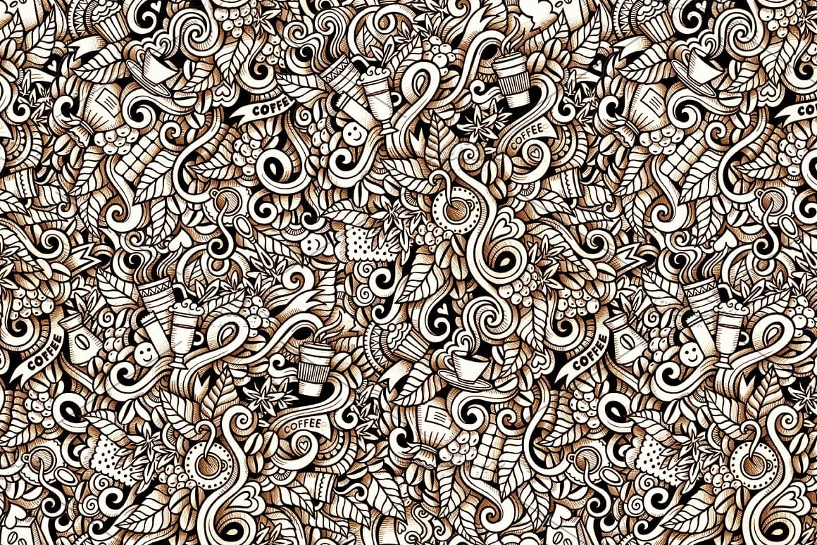 Coffee Graphics Patterns Preview 3.