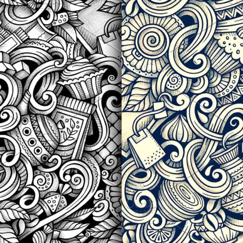 Coffee Graphics Patterns Preview 4.