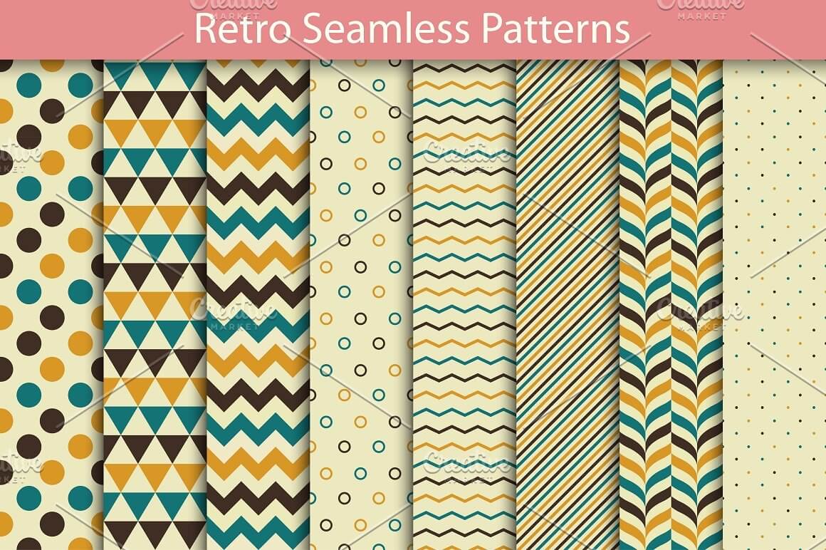 Collection of retro patterns.