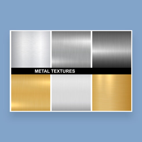 colorful modern metal textures set cover image.