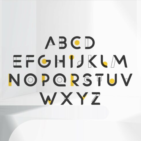 contour architecture font letters.