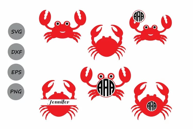 Crab SVG facebook image.