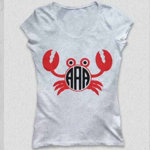 crab svg t-shirt mockup.