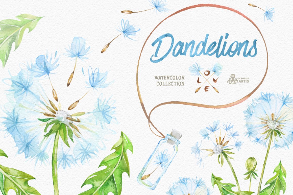 Picture using dandelion images.