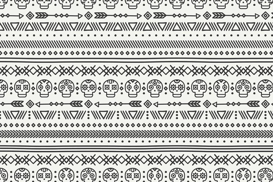 day of the dead pattern with skulls design.