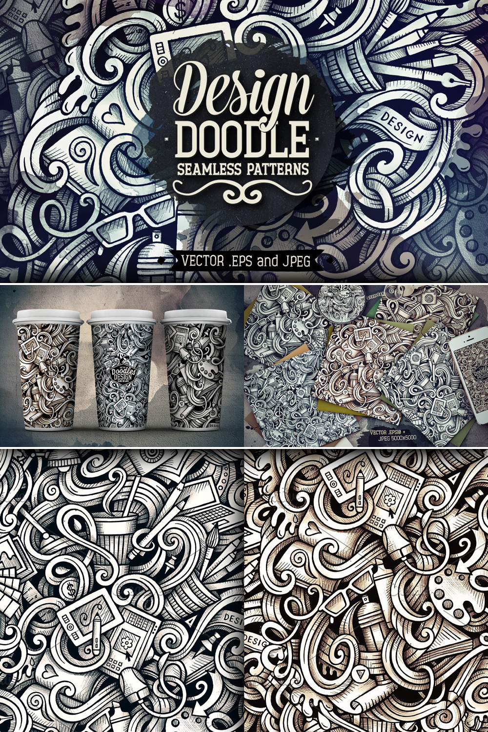 Design graphics doodles patterns pinterest.
