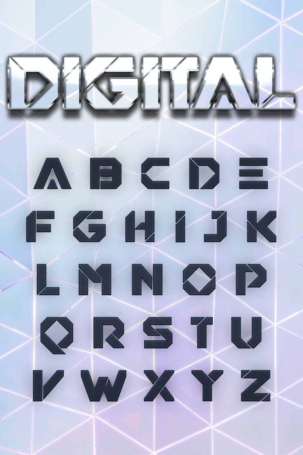 Digital font of pinterest.