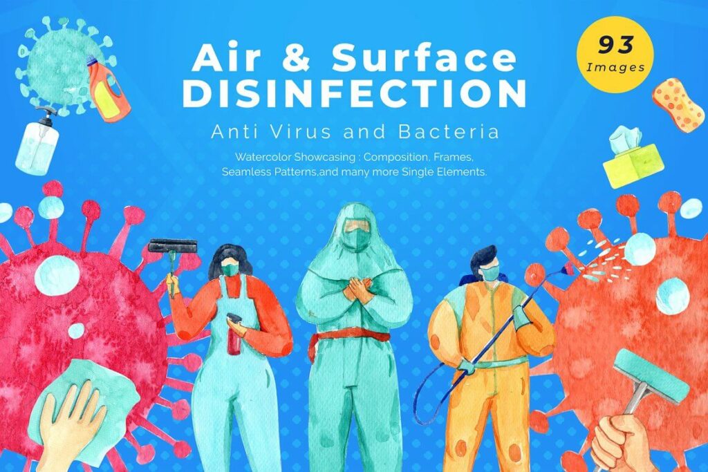 Air&Surface Disinfection Watercolor – MasterBundles