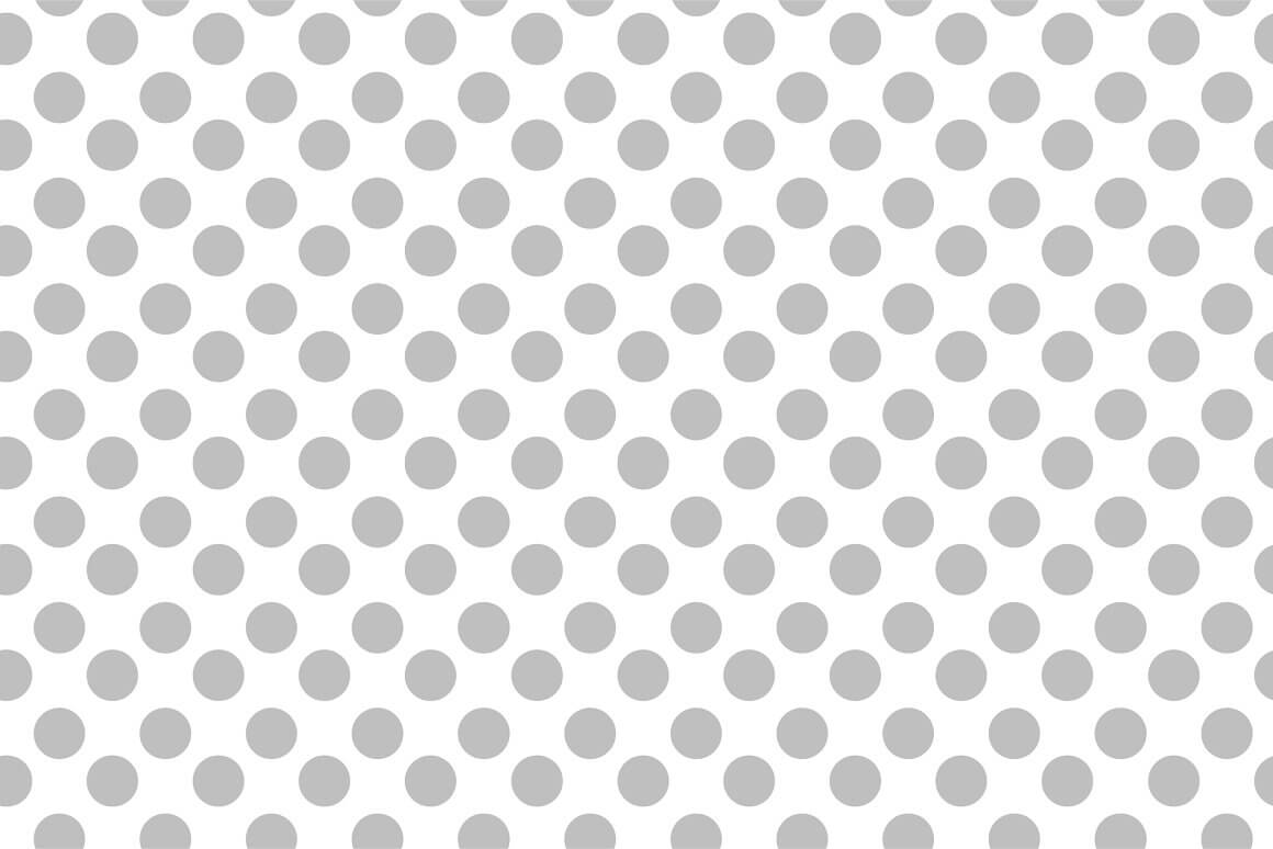 Set of dotted seamless patterns of very large dots.
