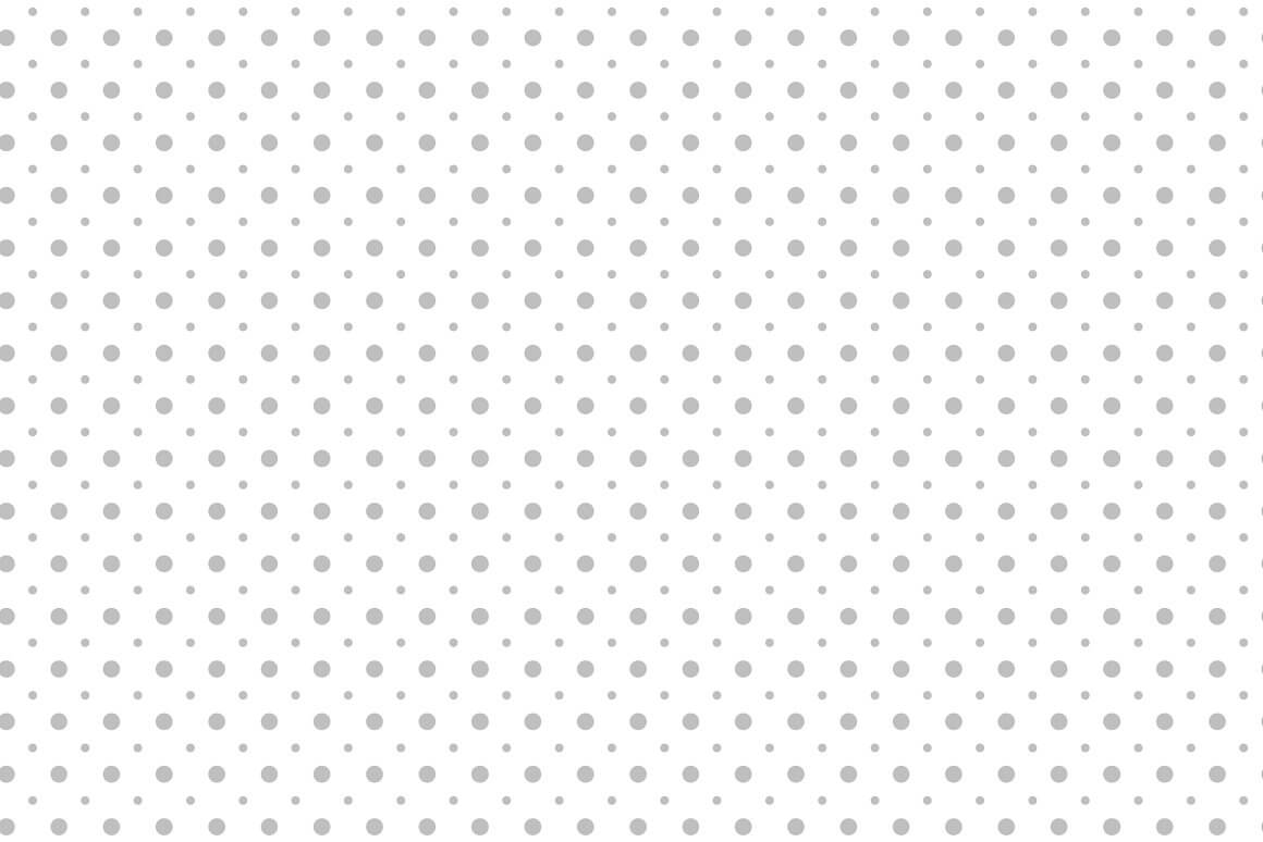 Alternating rows of gray dots larger and smaller.