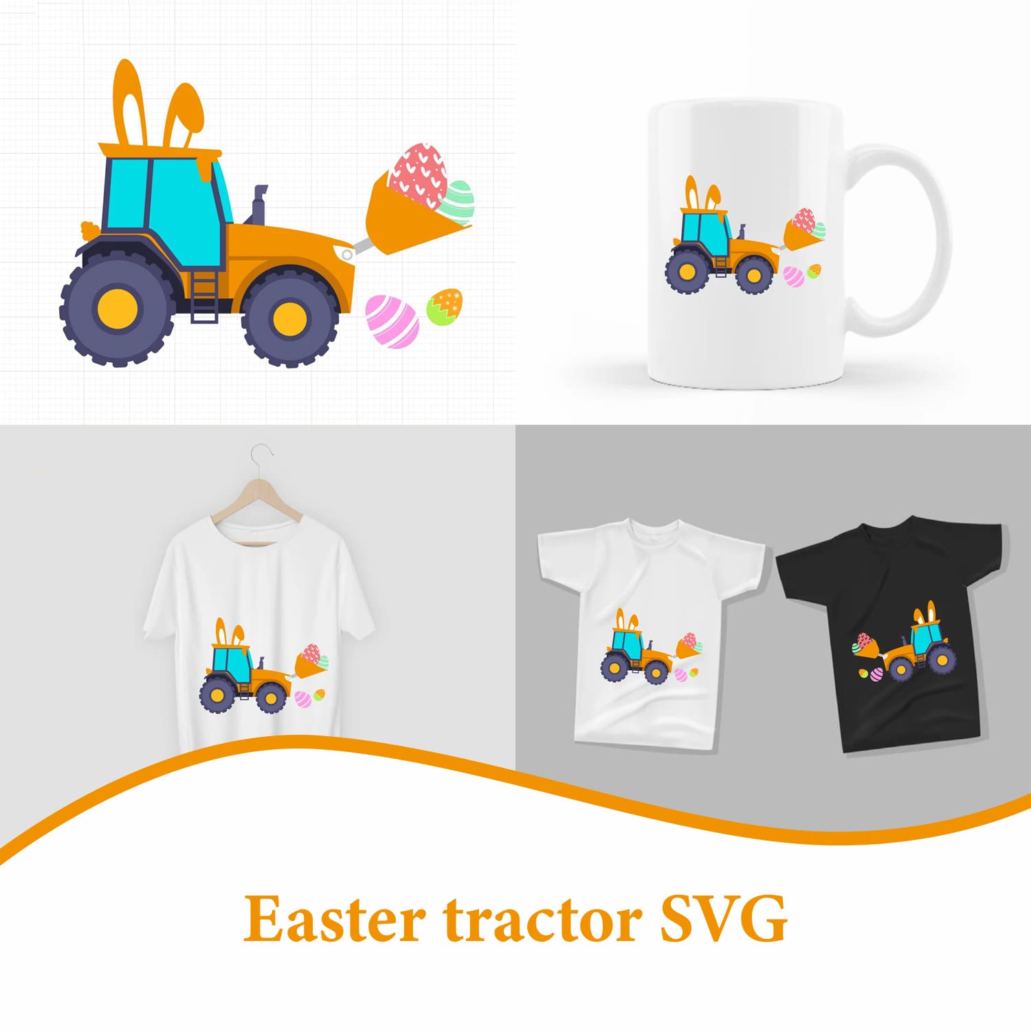 easter tractor svg for design ideas.