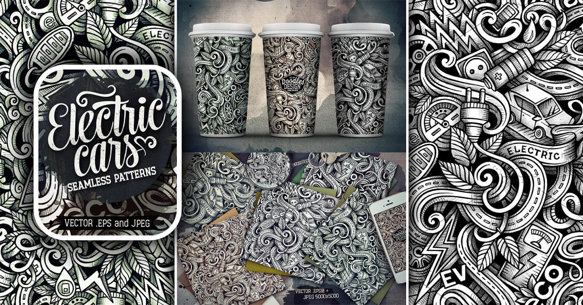 Electric Cars Graphics Patterns – MasterBundles