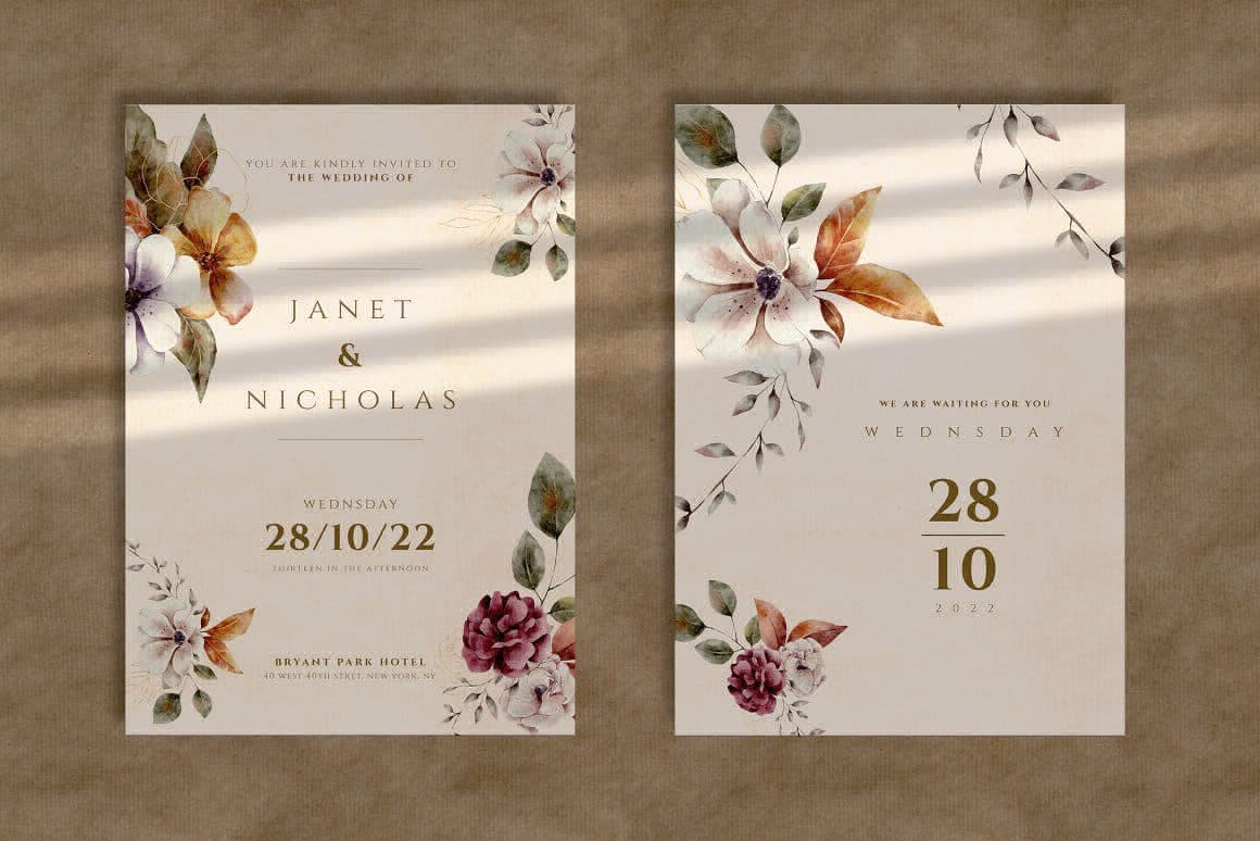Elegant Floral Wedding Card Preview 4.