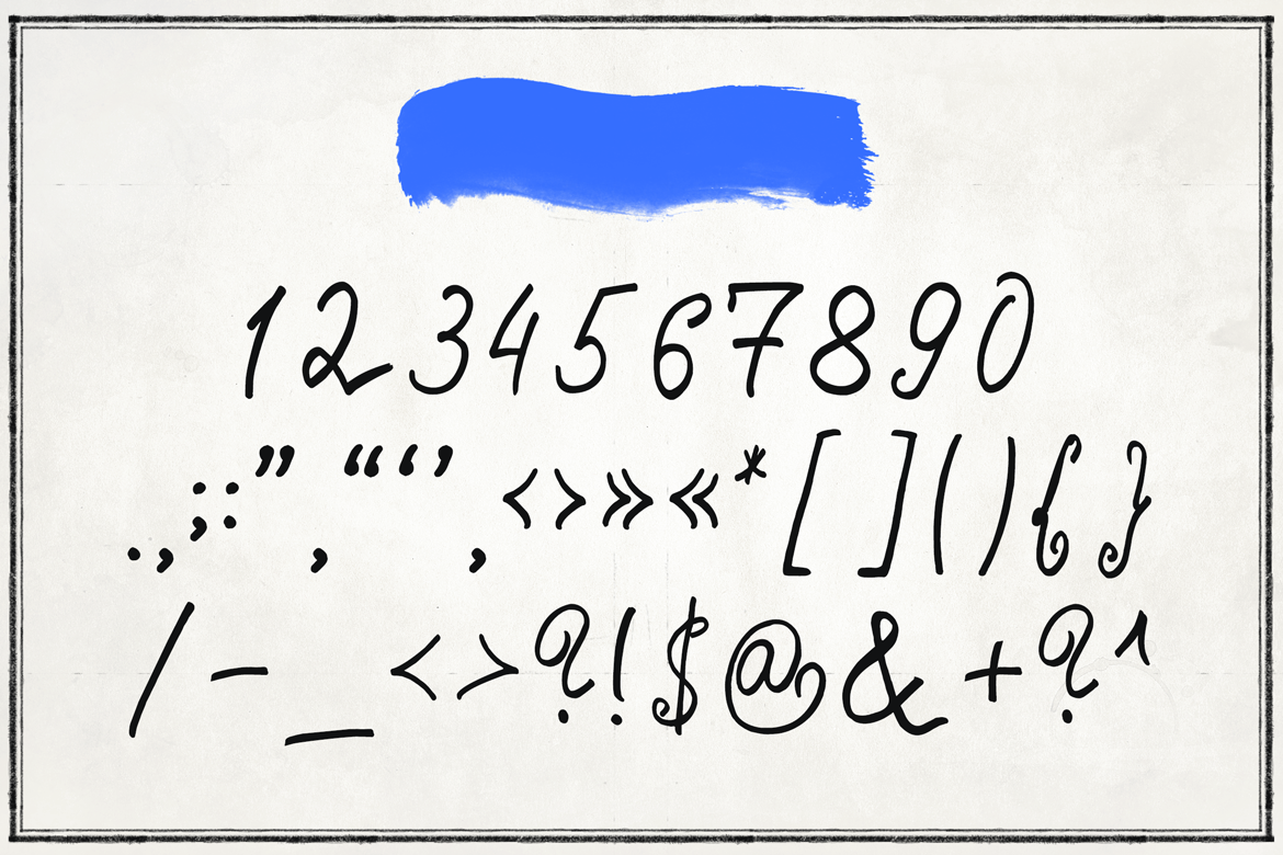 Images of numbers and symbols in font style.