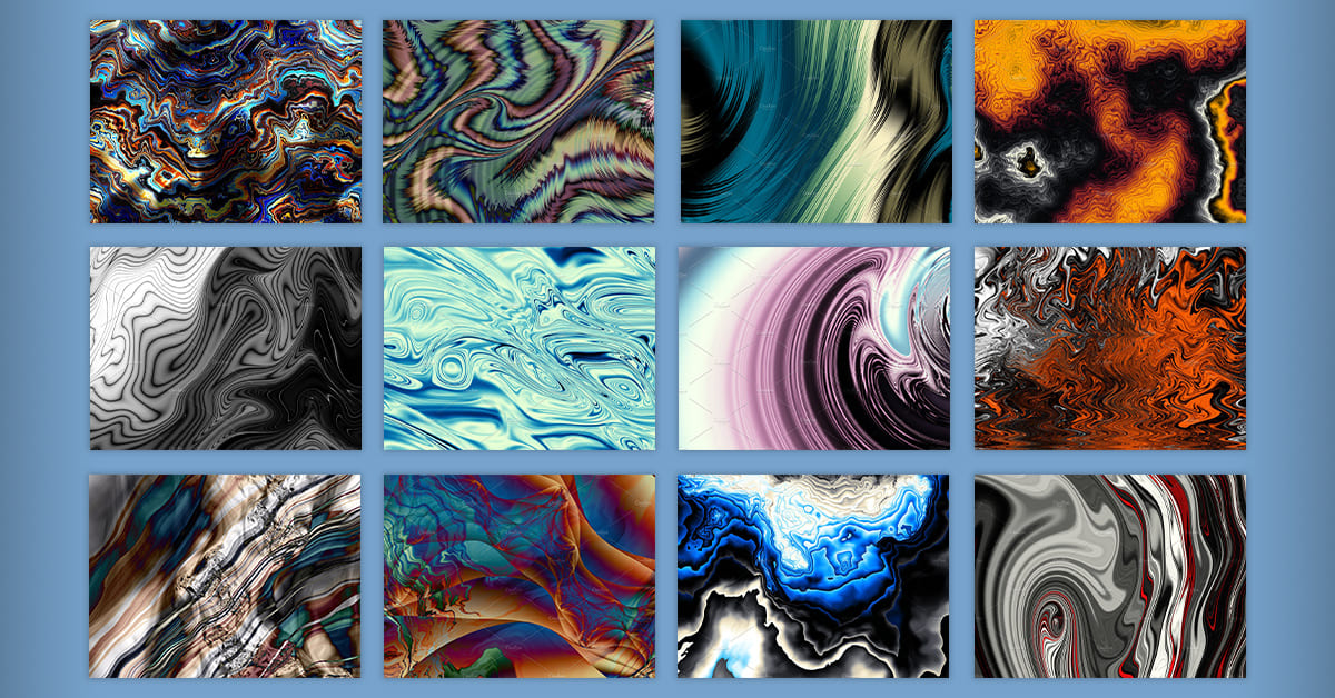 20 Abstract Wavy Backgrounds facebook image.
