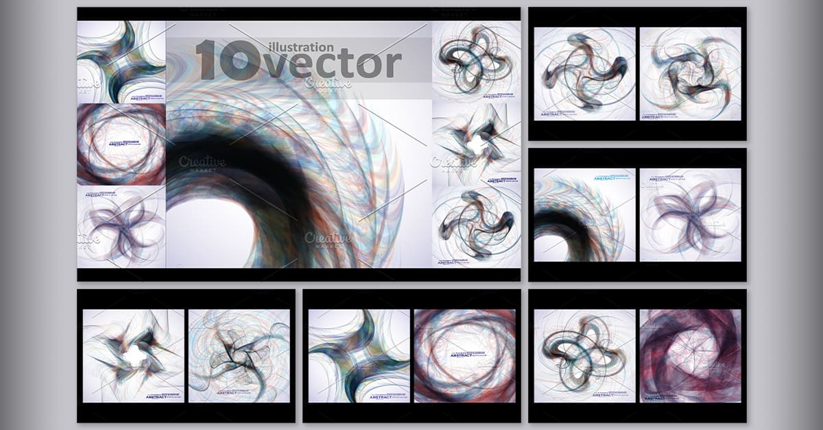 Abstract Fractal Backgrounds facebook image.