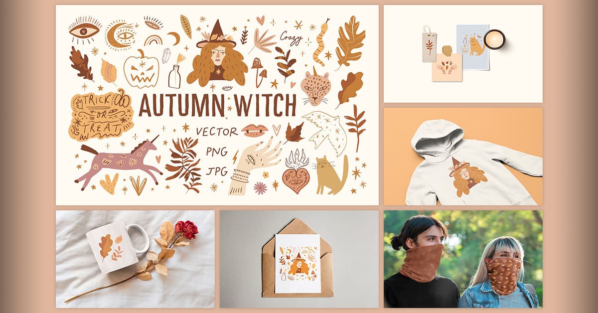 Autumn Witch Bundle facebook image.