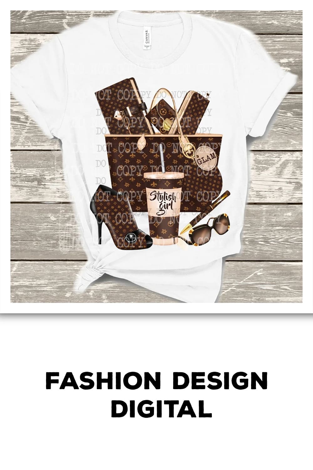 Fashion Design Digital Download pinterest image.
