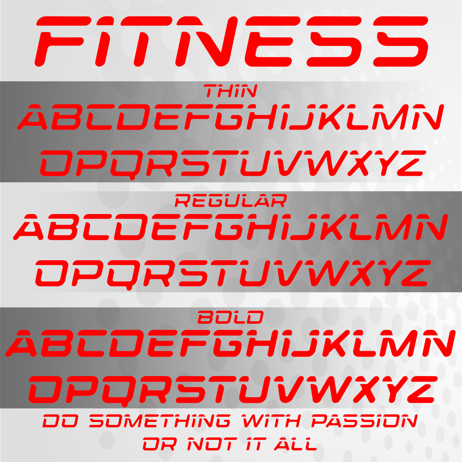 Red font preview on gray background.
