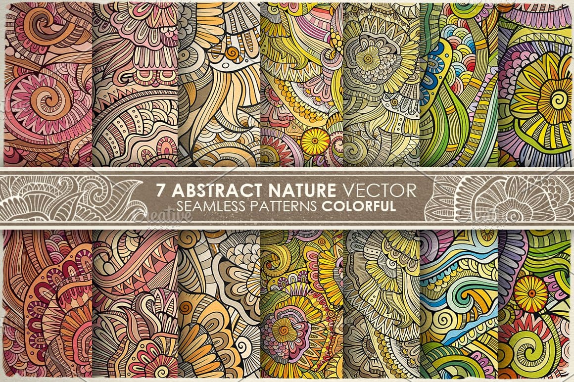 Floral Ethnic Seamless Patterns Preview 3.