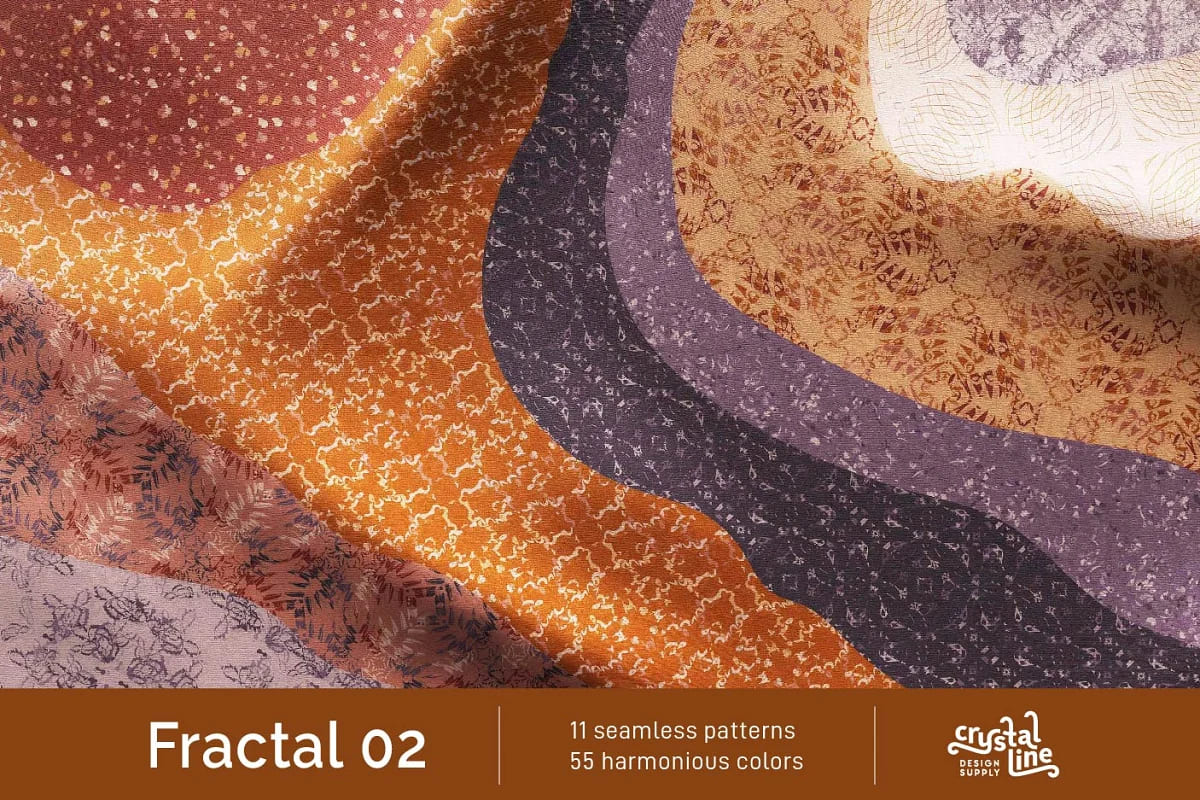 fractal watercolor seamless patterns.
